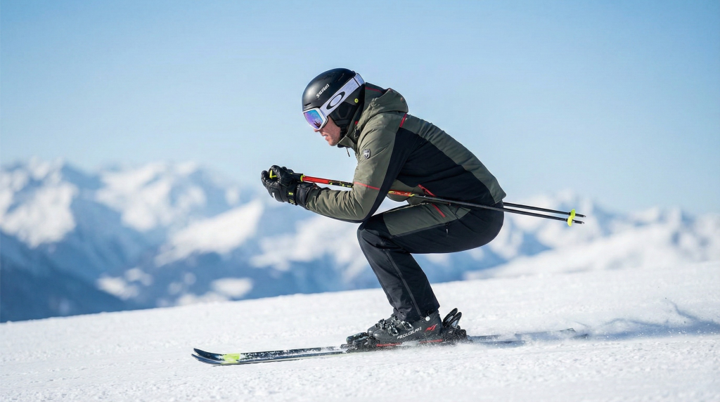 perfect skiing posture