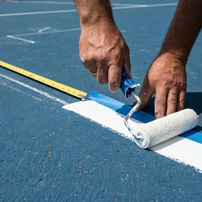 marking pickleball court lines