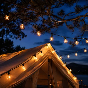 glamping string lights