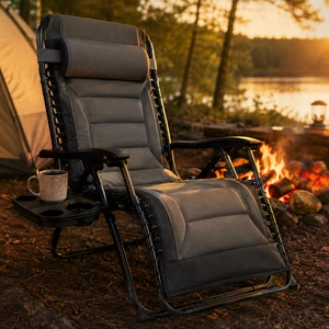 padded camp lounge chair