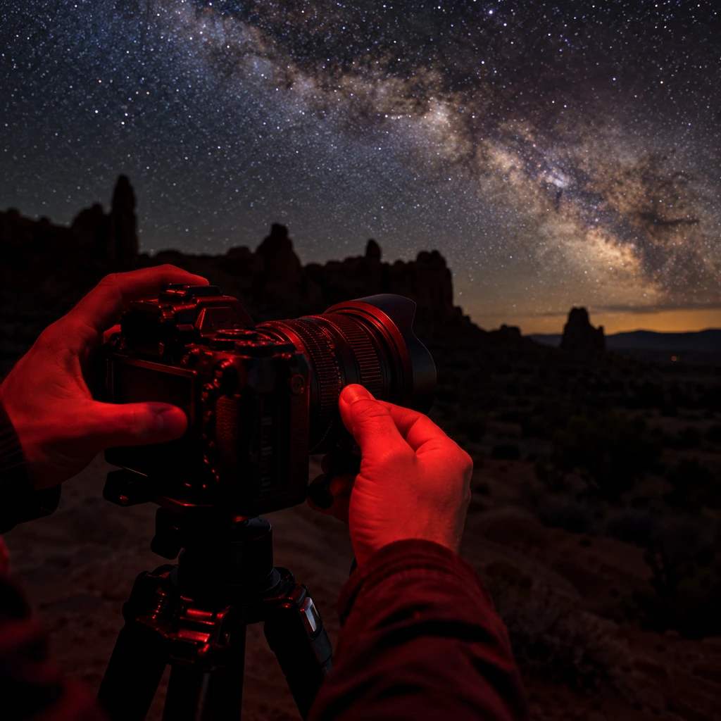 How to photograph the night sky: focusing a wide lens by red headlamp