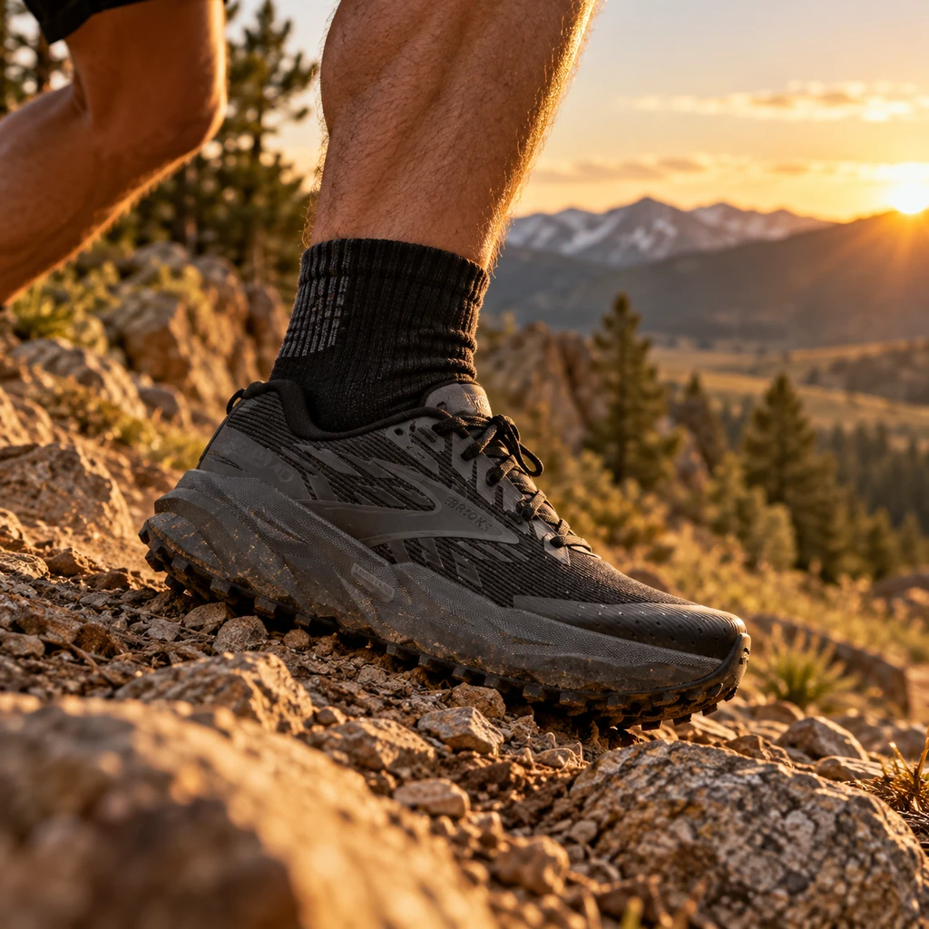 Brooks Cascadia 19 trail shoes rucking a rocky Colorado foothills trail