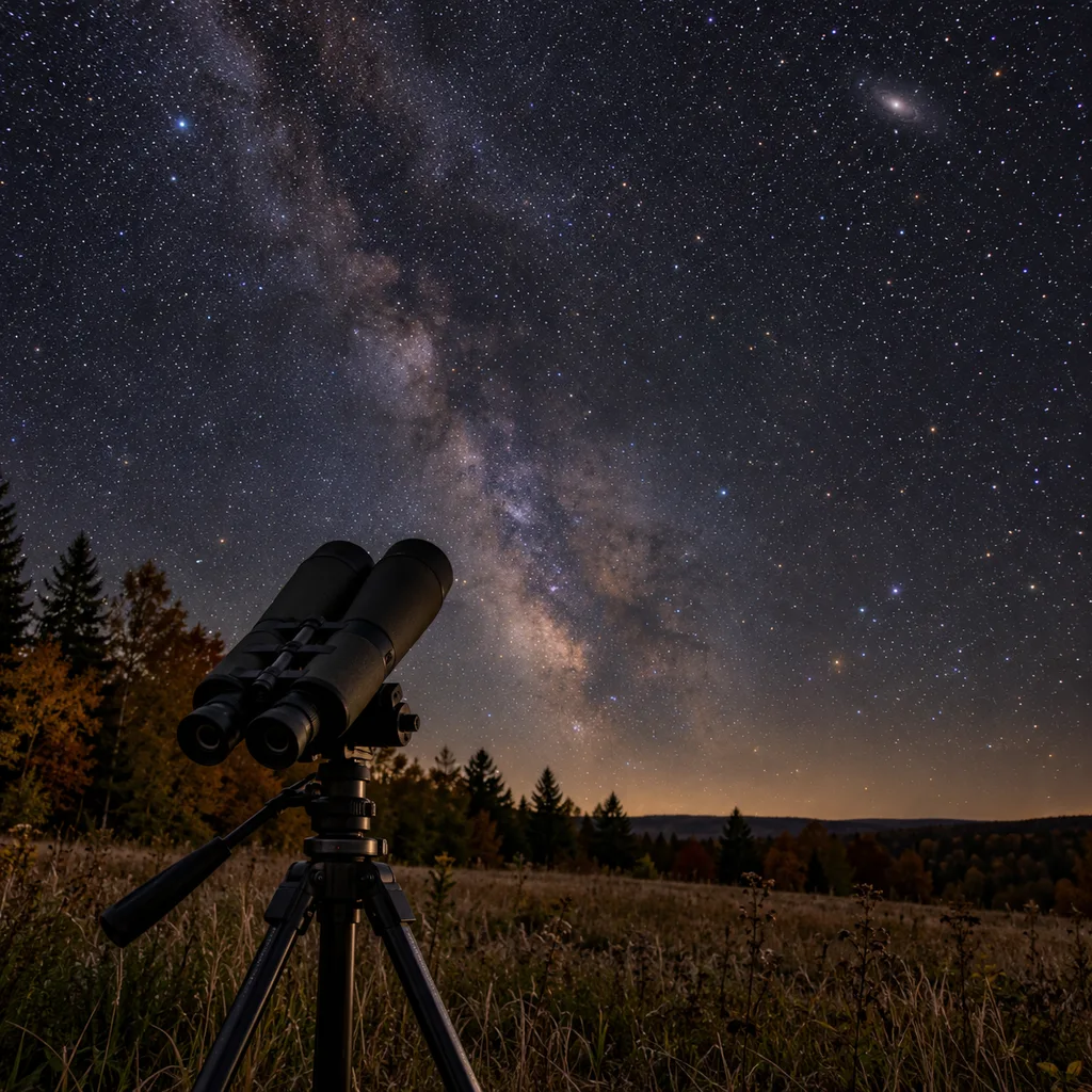 How to find the Andromeda Galaxy: binoculars on a tripod at Cherry Springs State Park
